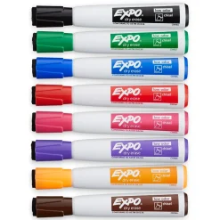 Expo Magnetic Dry Erase Markers, Chisel Tip, Assorted, 8/Pack (1944741) Clearance