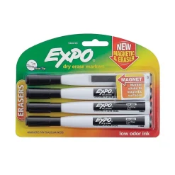 Expo Magnetic Dry Erase Markers, Fine Tip, , 4/Pack (1944745) Black Online