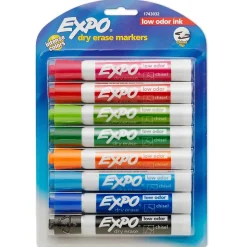 Expo Tank Dry Erase Markers, Chisel Tip, Assorted Inks, 8/Pack (1743032) Hot