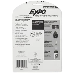 Expo Tank Dry Erase Markers, Chisel Tip, Assorted Inks, 8/Pack (1743032) Hot