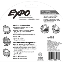 Expo Tank Dry Erase Marker, Chisel Tip, Assorted, 4/Pack (80174) Best