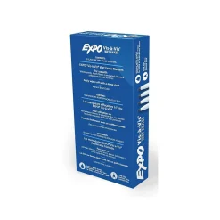 Expo Vis-A-Vis Wet Erase Markers, Fine Point, Black, Dozen (16001) Clearance