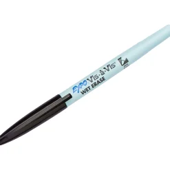 Expo Vis-a-Vis Wet Erase Marker, Fine Tip, Black Ink, 5/Pack (16665/2134050) Hot