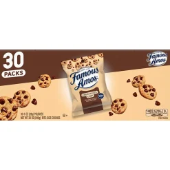 Cookies<Famous Amos Wonders From the World Chocolate Cookies, 1 oz., 30/Carton (FEU06101)