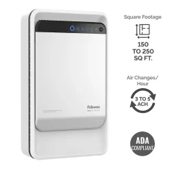 Air Purifiers<Fellowes AeraMax Pro AM2 True HEPA Wall Mounted Air Purifier w/ Floor Stand, White (9416101)
