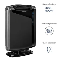 Air Purifiers<Fellowes AeraMax,True HEPA Console Air Purifier, Black (9286201/AEAAMAX)