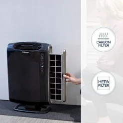 Air Purifiers<Fellowes AeraMax,True HEPA Console Air Purifier, Black (9286201/AEAAMAX)