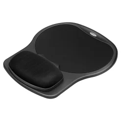 Fellowes Easy Glide Gel Mouse Pad/Wrist Rest Combo, Non-Skid Base, Black (93730)* Ergonomic Wrist Rests
