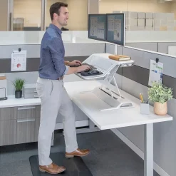 Fellowes Lotus DX Sit-Stand Workstation Adjustable Monitor Stand, White (8080201)* Monitor Mounts & Stands