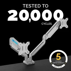 Fellowes Platinum Series Adjustable Dual Arms, Up to 32