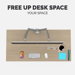 Fellowes Platinum Series Adjustable Dual Arms, Up to 32