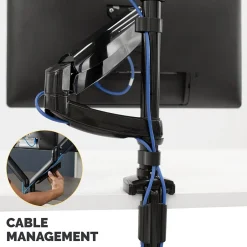 Fellowes Platinum Series Dual Stacking Adjustable Monitor Arm, Up to 27
