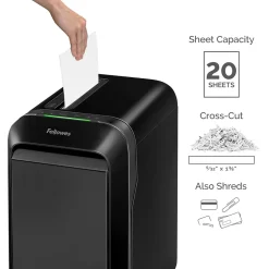 Fellowes Powershred LX190 20-Sheet Cross Cut Personal Paper Shredder (FEL5501701)* Shredders & Accessories
