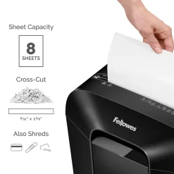 Fellowes Powershred LX45 8-Sheet Cross Cut Personal Paper Shredder (FEL4400201)* Shredders & Accessories