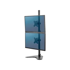 Fellowes Professional Series Freestanding Dual Stacking Monitor Arm, Up to 32", Black (8044001)* Monitor Mounts & Stands