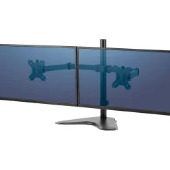 Fellowes Professional Series Free-standing Dual Horizontal Monitor Arm, Up to 27", Black (8043701)* Monitor Mounts & Stands