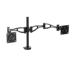 Fellowes Professional Series Depth Adjustable Dual Monitor Arm, Up to 32", Black (8041701)* Monitor Mounts & Stands