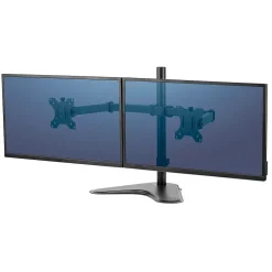 Fellowes Professional Series Free-standing Dual Horizontal Monitor Arm, Up to 27", Black (8043701 )* Monitor Mounts & Stands