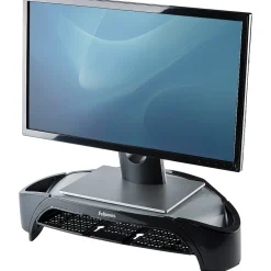 Fellowes Smart Suites Monitor Riser Plus, Adjustable, Up to 21", Black (8020801)* Ergonomic Monitor & Laptop Stands