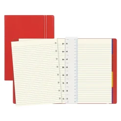 Filofax A5 Classic Bright 4-Subject Professional Notebooks, 5.8" x 8.25", College Ruled, 56 Sheets, Red (B115008U)