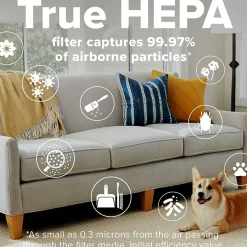 Air Purifiers<Filtrete Large Room RAP Device True HEPA Tower Air Purifier, WiFi Enabled, White (FAP-ST02N)