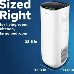 Air Purifiers<Filtrete Large Room RAP Device True HEPA Tower Air Purifier, WiFi Enabled, White (FAP-ST02N)