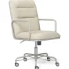 Sale Franklin Bonded Leather Computer and Desk Chair, Ivory White (CHR10060C) Office Chairs