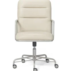 Sale Franklin Bonded Leather Computer and Desk Chair, Ivory White (CHR10060C) Office Chairs
