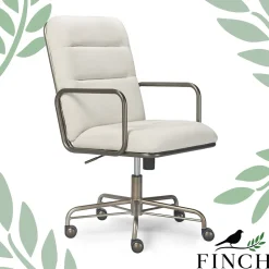 Clearance Franklin Bonded Leather Computer and Desk Chair, Cream White (CHR10060D) Office Chairs