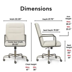Clearance Franklin Bonded Leather Computer and Desk Chair, Cream White (CHR10060D) Office Chairs