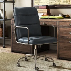 Sale Franklin Bonded Leather Computer and Desk Chair, Charcoal Gray (CHR10060A) Office Chairs
