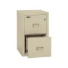 Discount Dock to Dock 2-Drawer Mobile Vertical File Cabinet, Letter/Legal, Lockable, Fire Resistant, Parchment (2R1822-CPA) File Cabinets