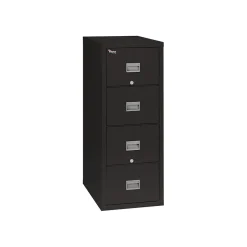 Discount Patriot 4-Drawer Vertical File Cabinet, Fire Resistant, Letter/Legal, Black, 25"D (4P1825-CBL) File Cabinets