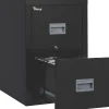 Patriot 2-Drawer Vertical File Cabinet, Letter/Legal Size, Lockable, 27.75"H x 17.68"W x 25"D, Black (2P1825CBLI) File Cabinets