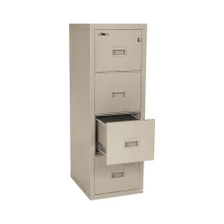 Outlet Turtle 4-Drawer Vertical File Cabinet, Fire Resistant, Letter/Legal, Beige, 22.13"D (4R1822-CPA) File Cabinets