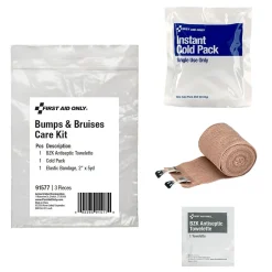 First Aid Kits<First Aid Only Bumps and Bruises Care Kit,3 Pieces, 25 Packs/Carton (91577)