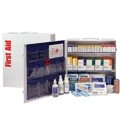 First Aid Kits<First Aid Only Metal First Aid Cabinet with Medication, ANSI Class B, 150 People, 675 Pieces (90575)