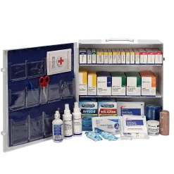 First Aid Kits<First Aid Only Metal First Aid Cabinet with Medication, ANSI Class B, 150 People, 675 Pieces (90575)