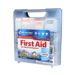 First Aid Kits<First Aid Only QuickTreat First Aid Kit, Plastic Case, 50 People, 370 Pieces (91407)