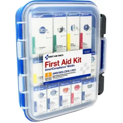 First Aid Kits<SmartCompliance First Aid Only Plastic First Aid Kit, ANSI Class A, 25 People, 112 Pieces (91537)