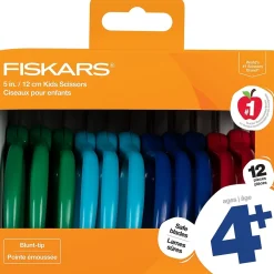 Fiskars 5" Stainless Steel Kid's Scissors, Blunt Tip, Assorted Colors (1067001) Hot