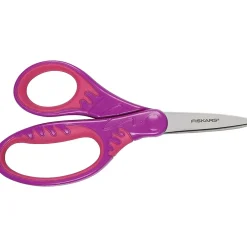 Fiskars Softgrip 5" Stainless Steel Kid's Scissors, Pointed Tip, Assorted Colors (194230-1001) Clearance