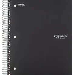 Five Star 3-Subject Notebooks, 8" x 10.5", Wide Ruled, 150 Sheets, Each (51014) Hot