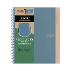 Five Star 1-Subject Notebooks, 8.5" x 11", College Ruled, 100 Sheets, Each (820053-22) New