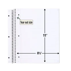 Five Star 1-Subject Notebooks, 8.5