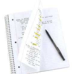 Five Star 1-Subject Notebook, 8.5" x 11", College Ruled, 100 Sheets, (72053) Red Clearance