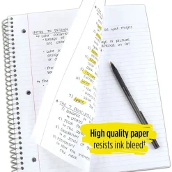 Five Star 5-Subject Notebook, 8.5" x 11", College Ruled, 200 Sheets, (72077) Red Sale