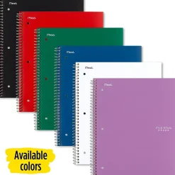 Five Star 5-Subject Subject Notebooks, 8.5" x 11", College Ruled, 200 Sheets (06112/06208) Assorted Hot