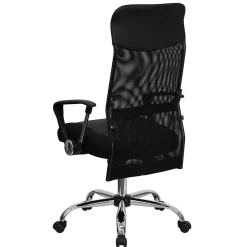 Abney Ergonomic Leather and Mesh Swivel High Back Task Office Chair, Black (BT905) Office Chairs