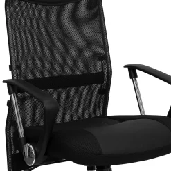 Abney Ergonomic Leather and Mesh Swivel High Back Task Office Chair, Black (BT905) Office Chairs